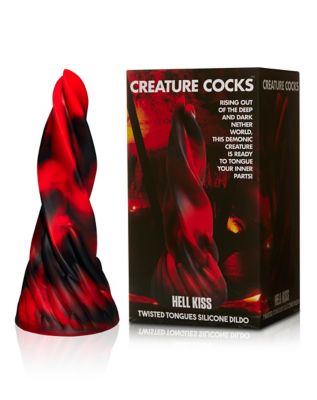 Hell Kiss Twisted Tongues Silicone Dildo -  – XR Brands
