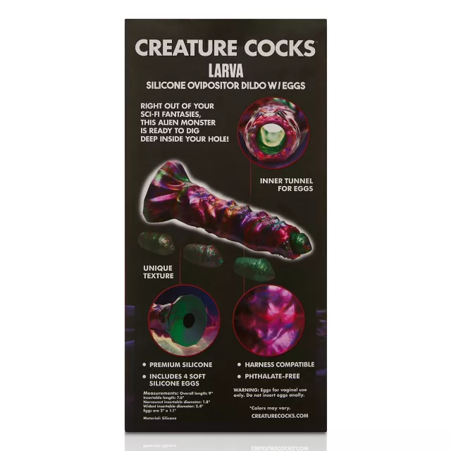 Creature Cocks Larva Ovipositor Dildo with Eggs at Spencer's