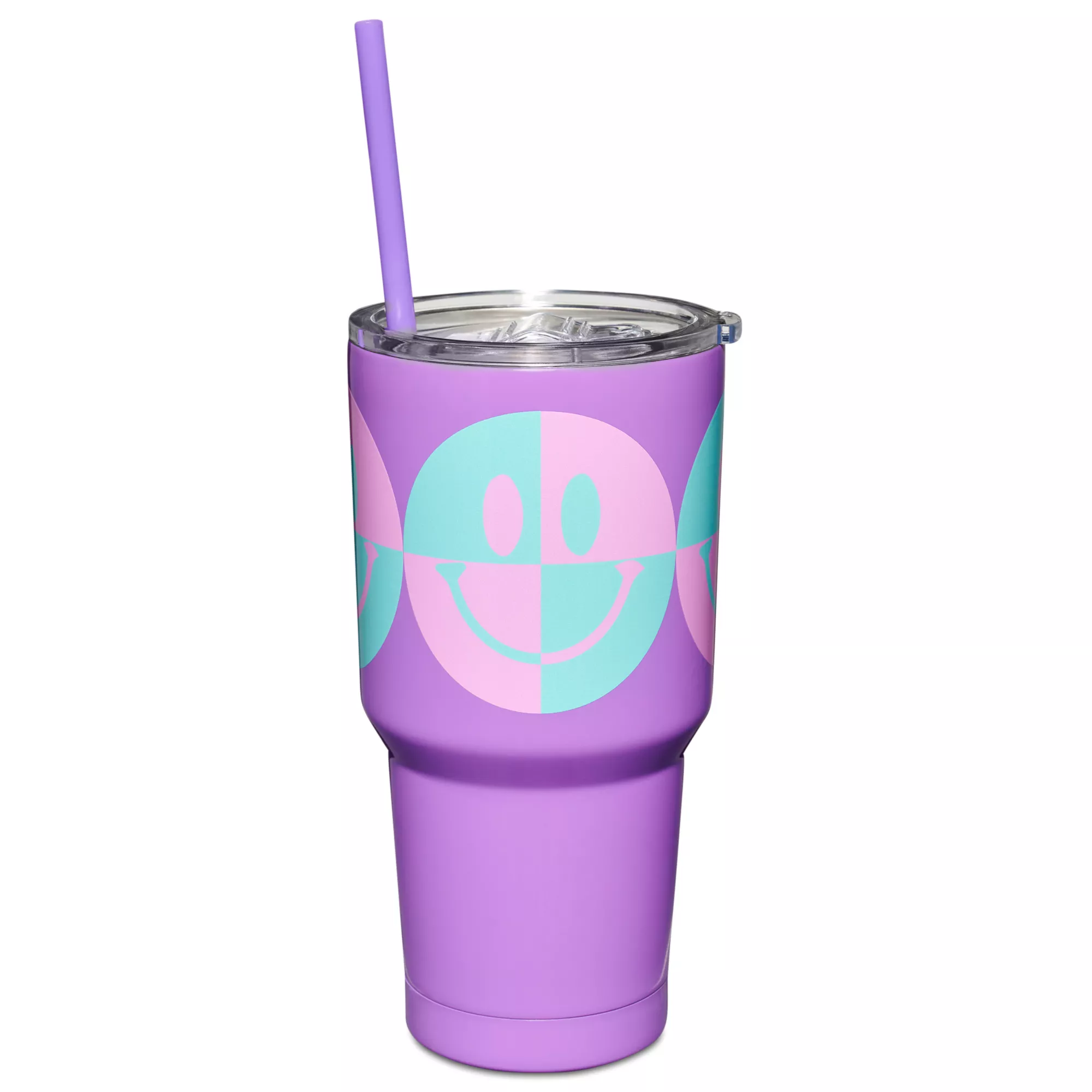 Smile Block Travel Tumbler with Straw - 30 oz. at Spencer's