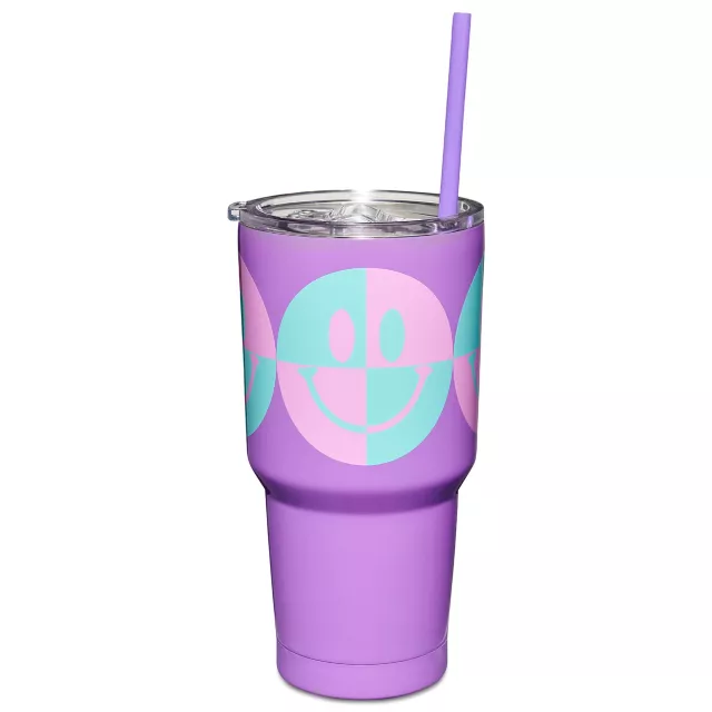 Smile Block Travel Tumbler with Straw - 30 oz. at Spencer's
