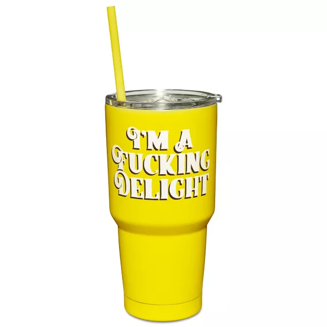 I'm a Fucking Delight Cup with Straw - 30 oz. at Spencer's