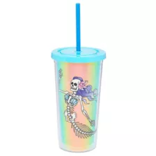 Skeleton Mermaid Cup with Straw - 20 oz. at Spencer's