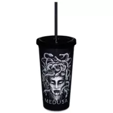 Medusa Cup with Straw - 16 oz. at Spencer's