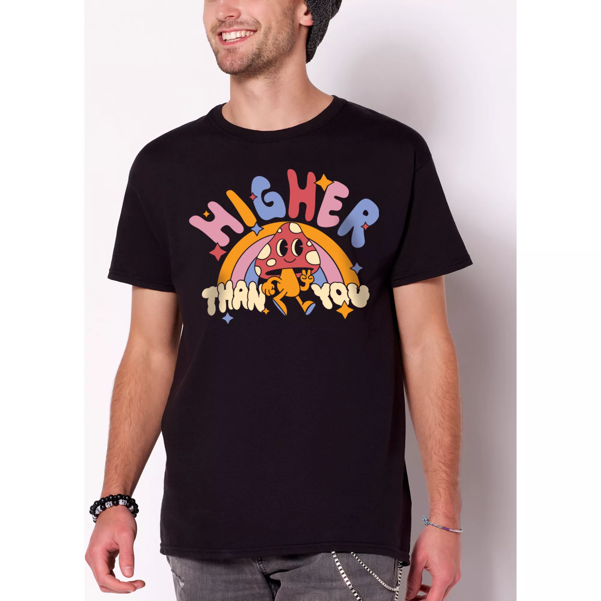 Higher Than You Mushroom T Shirt at Spencer's