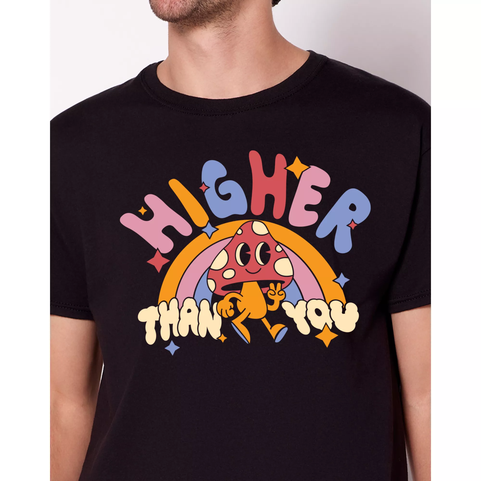 Higher Than You Mushroom T Shirt at Spencer's