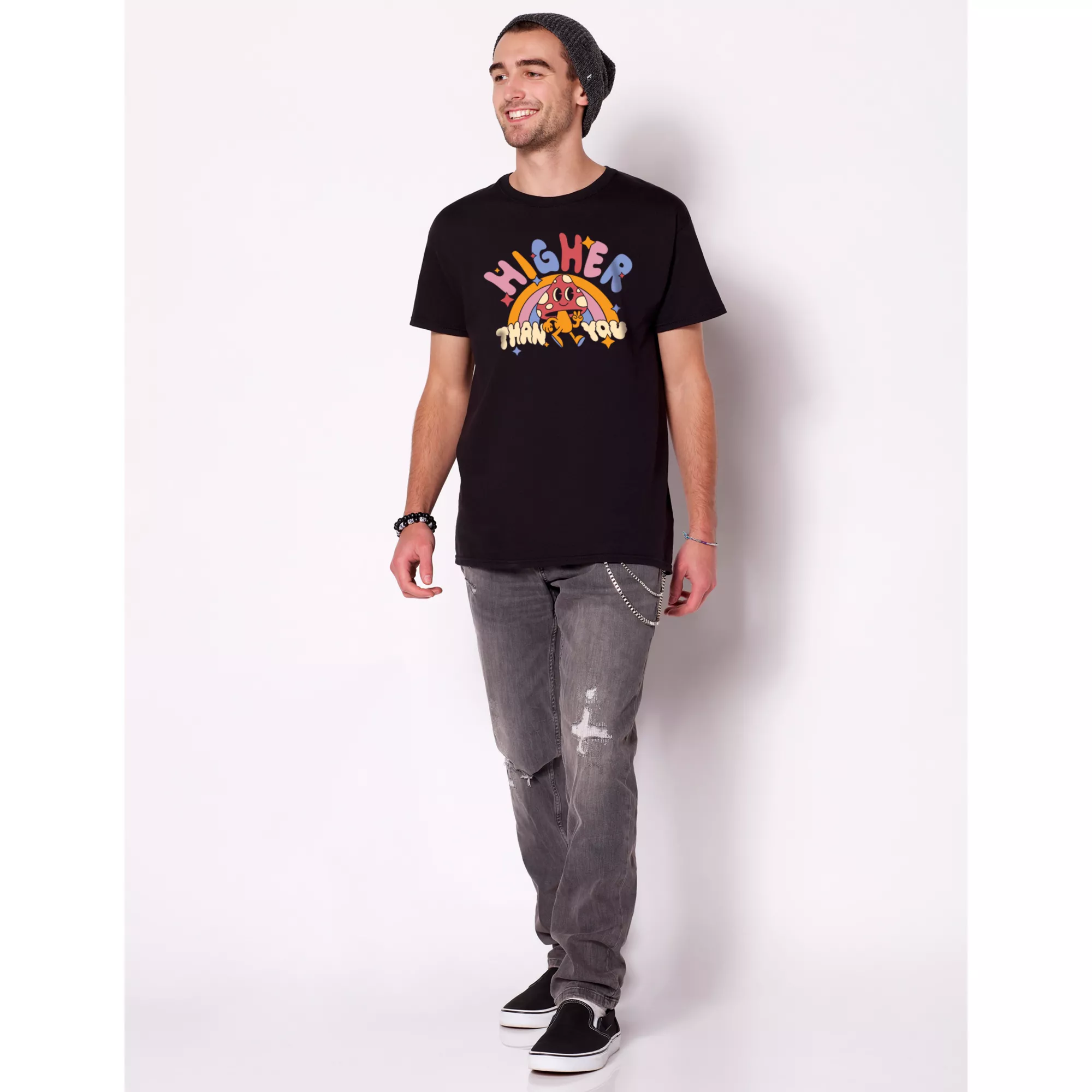 Higher Than You Mushroom T Shirt at Spencer's