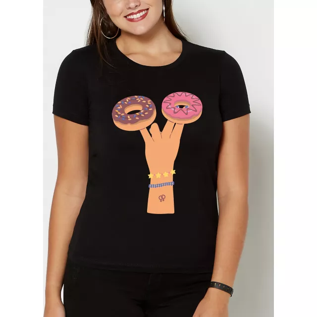 Pink Donuts T Shirt- Jimbeels at Spencer's