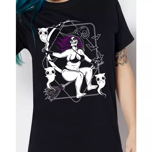 Pin-Up Witch T Shirt- von Kowen at Spencer's