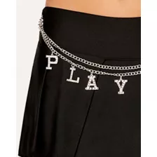 Black Playboy Pleated Mini Skirt at Spencer's