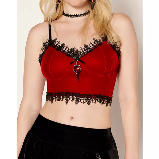 Red Heart Dagger Bralette at Spencer's