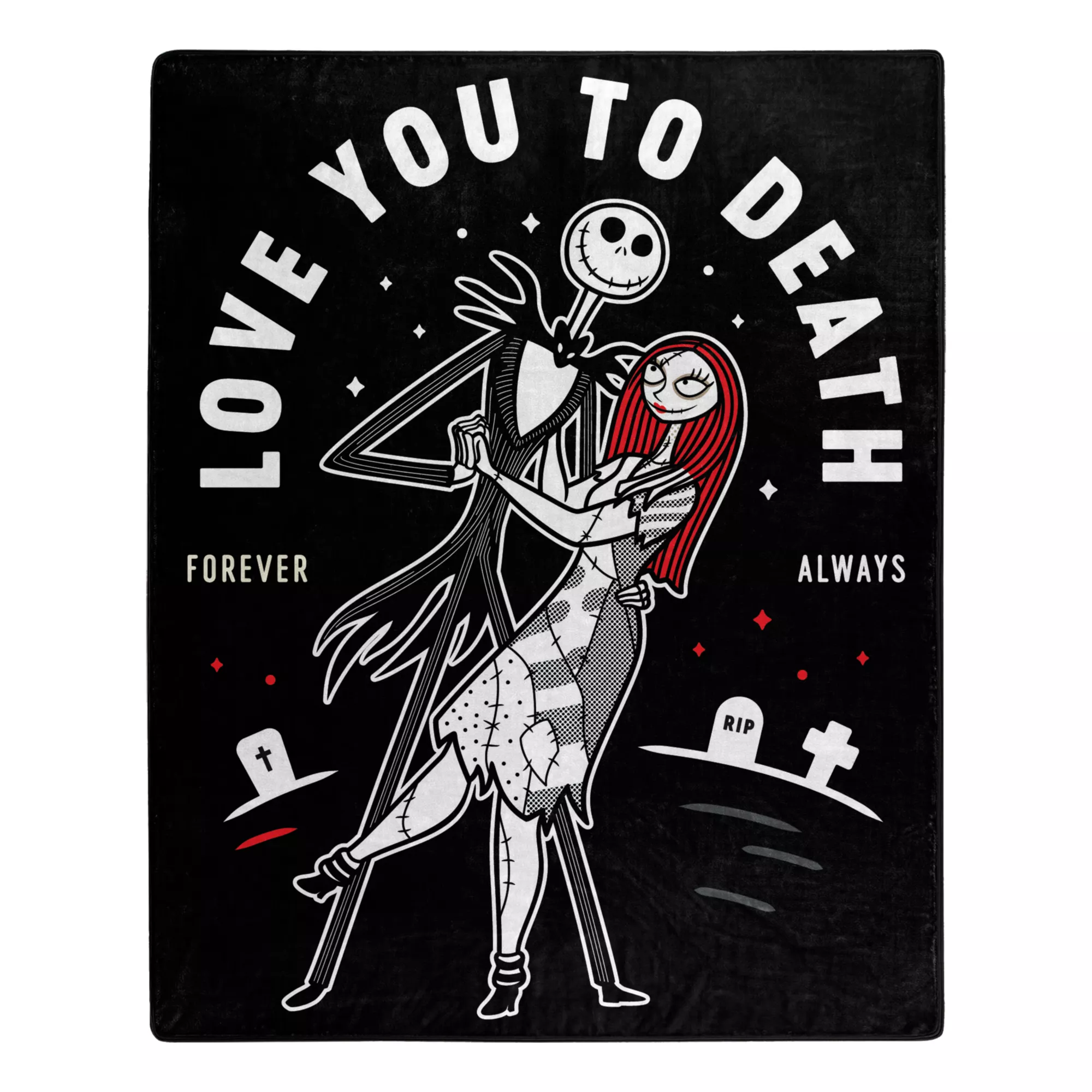 Love You to Death Fleece Blanket - The Nightmare Before Christmas at Spencer's