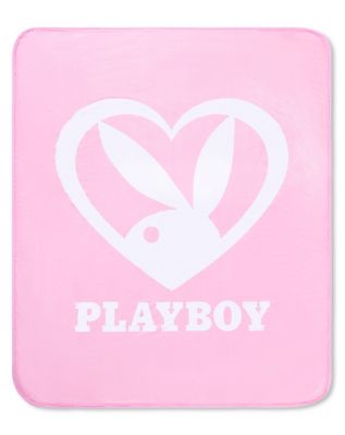 Playboy Bunny Heart Fleece Blanket