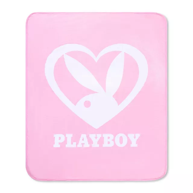 Playboy Bunny Heart Fleece Blanket at Spencer's