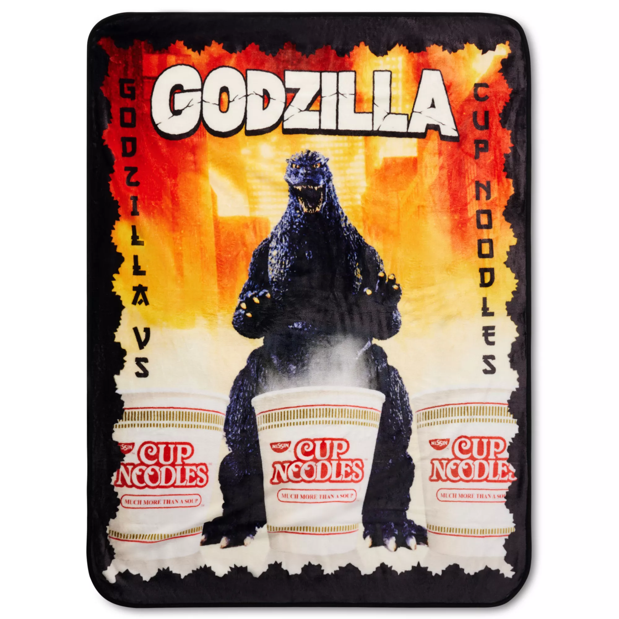 Godzilla Cup Noodles Fleece Blanket at Spencer's