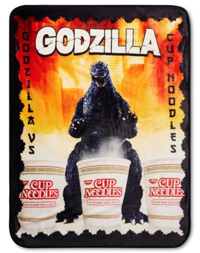 Godzilla Cup Noodles Fleece Blanket