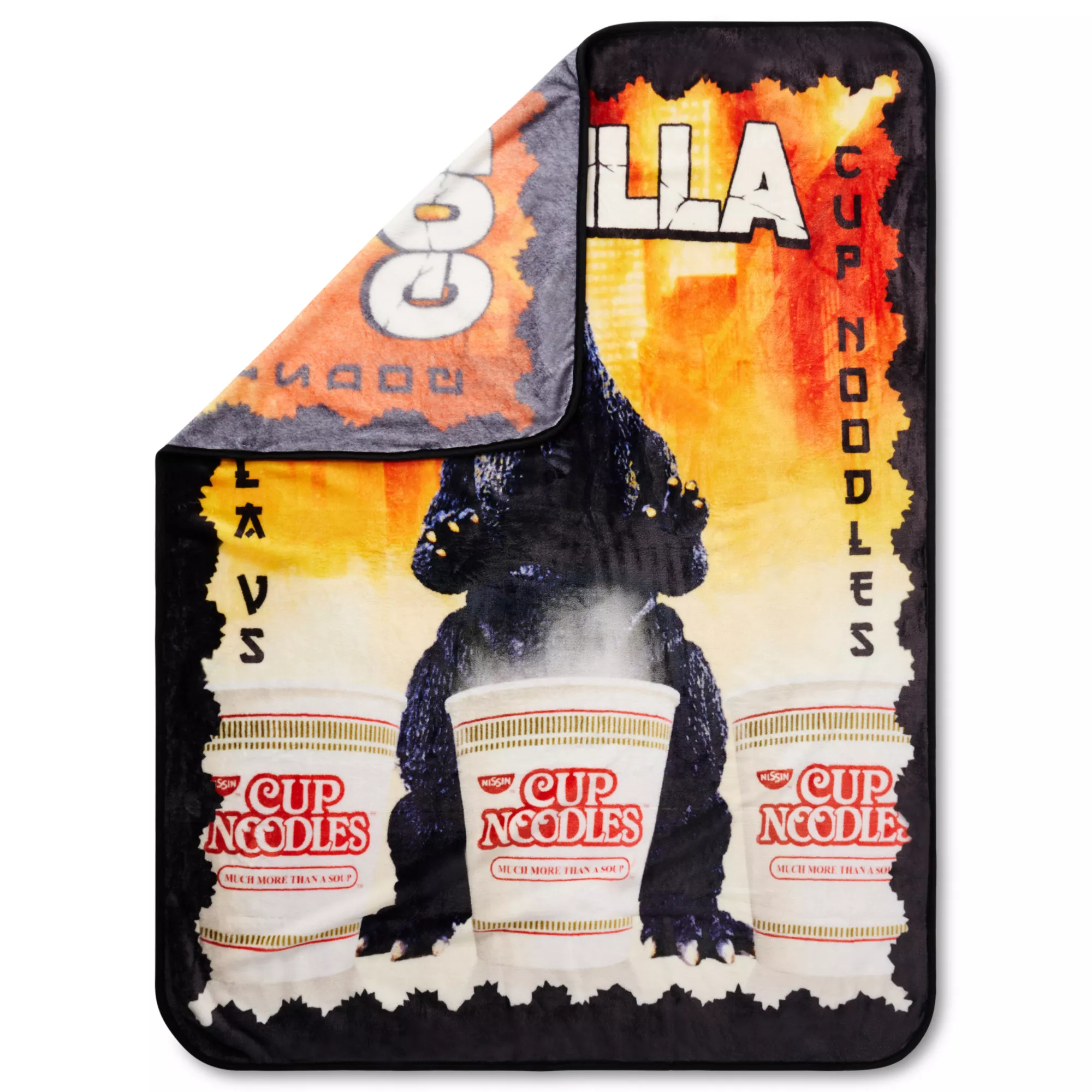 Godzilla Cup Noodles Fleece Blanket at Spencer's