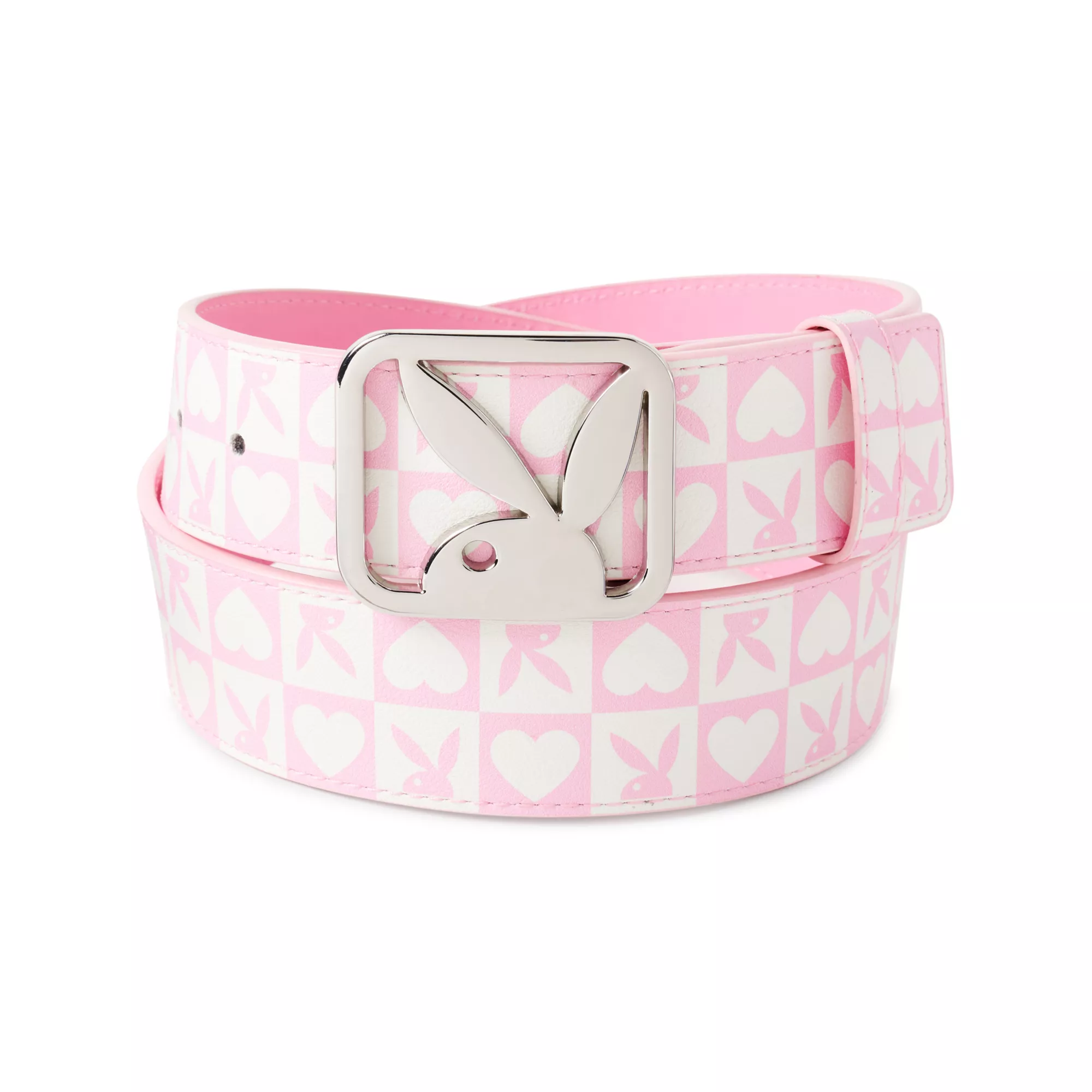 Playboy Pink and White Belt at Spencer's