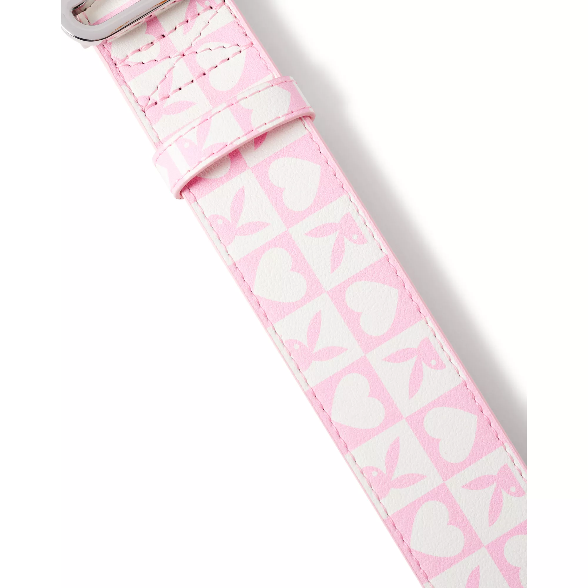 Playboy Pink and White Belt at Spencer's
