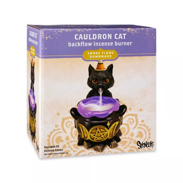 Cat Cauldron Backflow Incense Burner at Spencer's