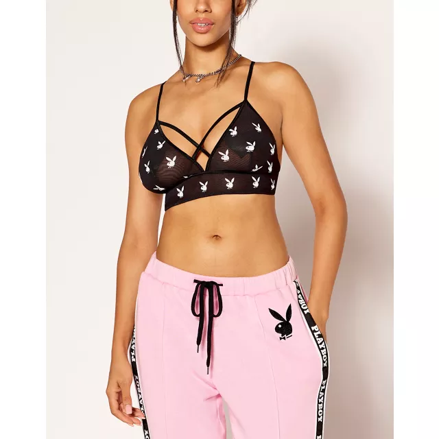 Black Playboy Bunny All Over Print Sports Tank at Spencer's