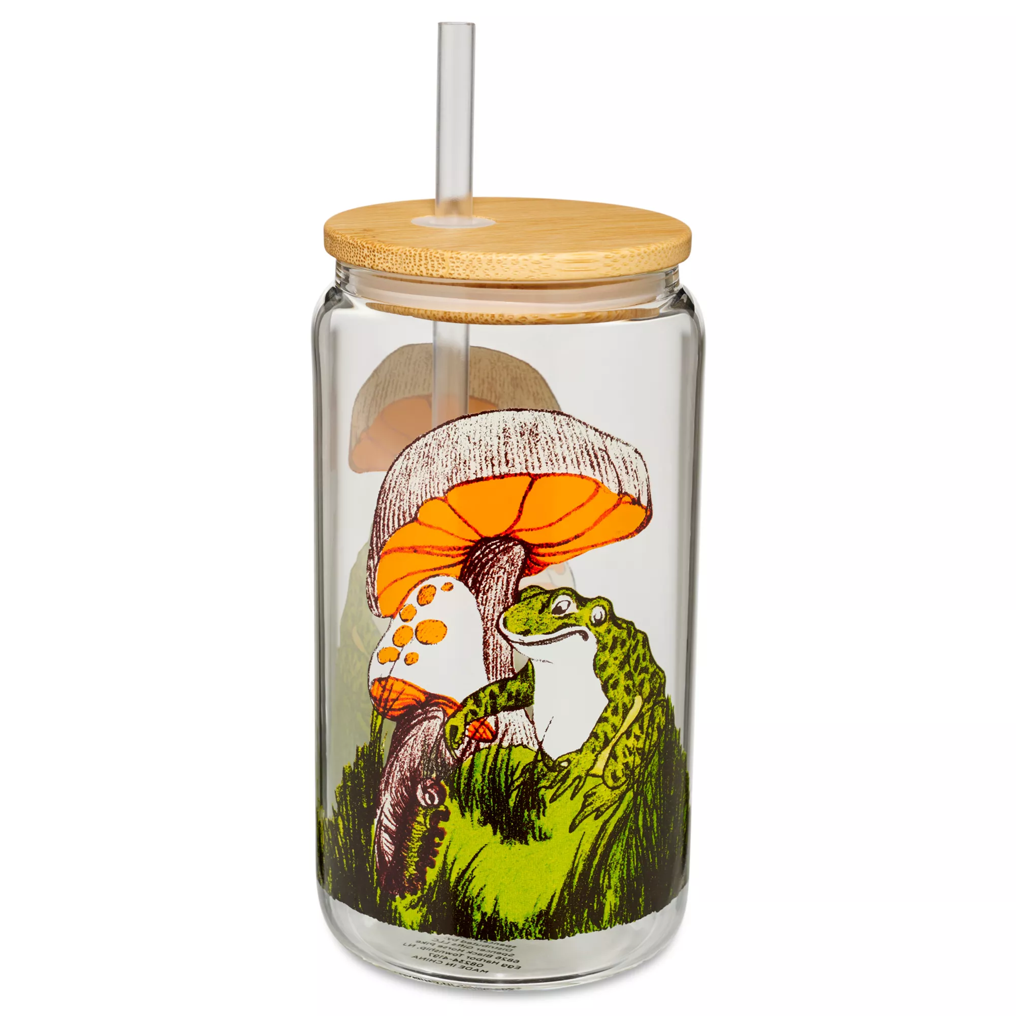 Vintage Frog Glass Cup with Straw - 16 oz. at Spencer's