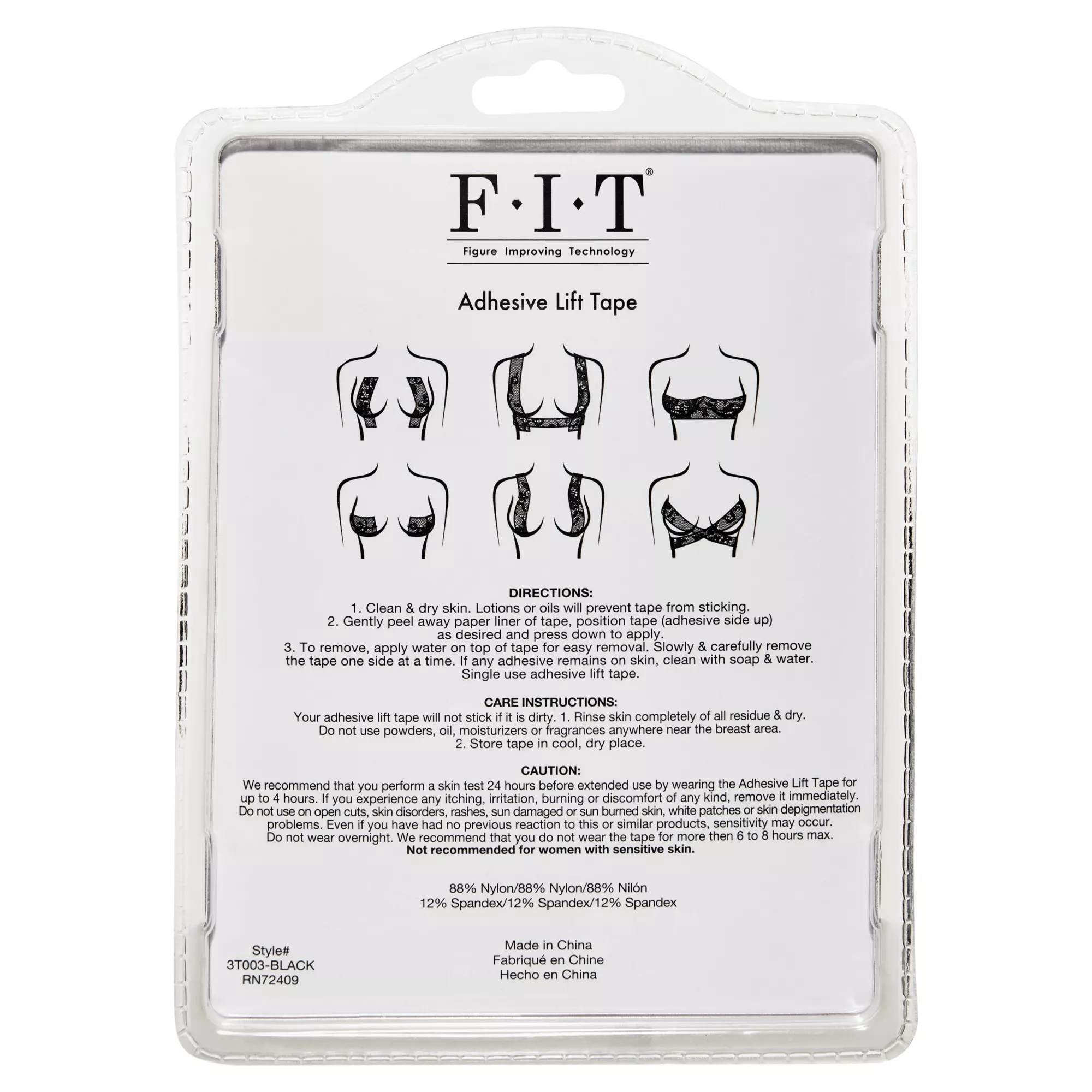 F.I.T. Black Lace Adhesive Lift Tape