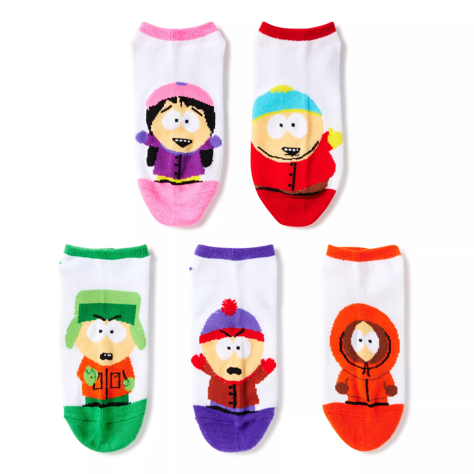 Multi-Pack South Park Funny Character Ankle Socks - 5 Pair at Spencer's
