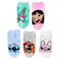 Multi-Pack Lilo & Stitch Characters No Show Socks - 5 Pack at Spencer's