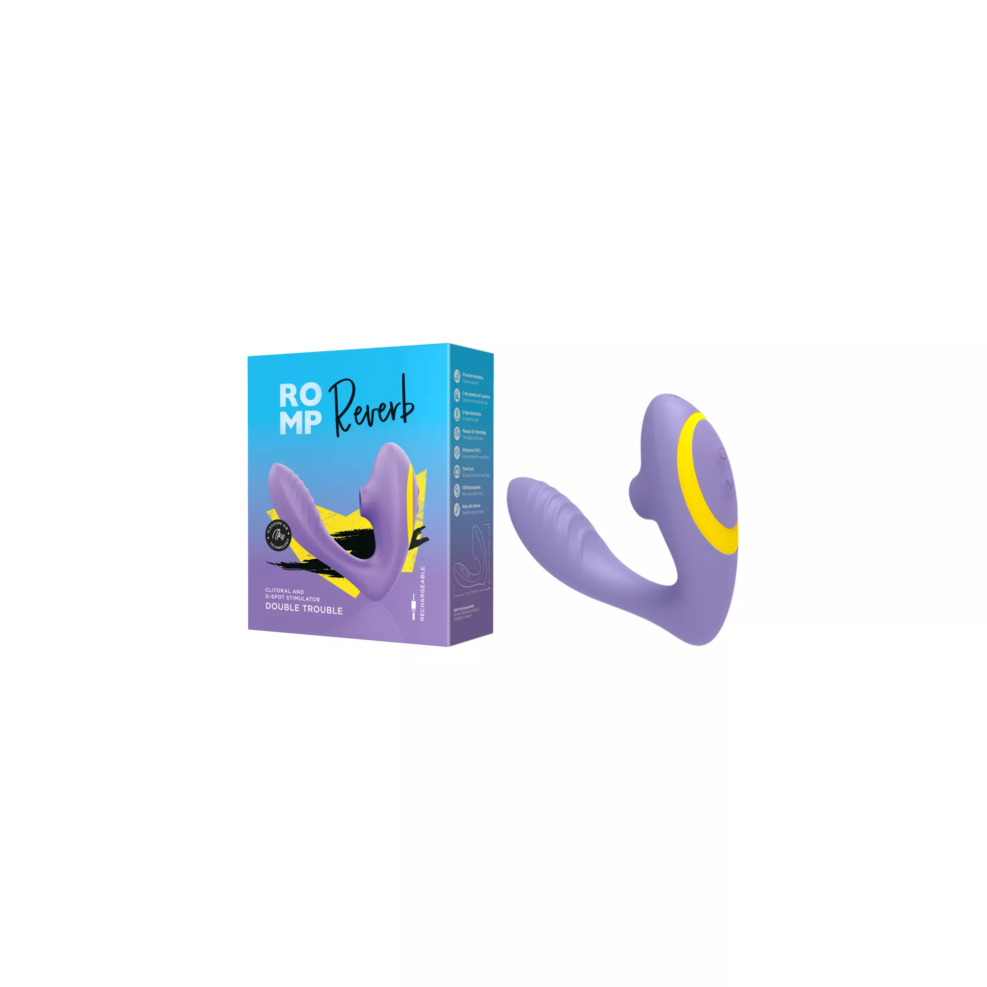 Reverb Double Trouble G-Spot and Clitoral Suction Vibrator 5.5 Inch - ROMP