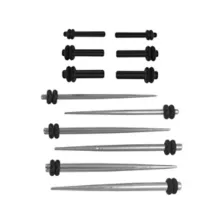 Multi-Pack Silvertone and Black Tapers and Plugs - 6 Pair at Spencer's