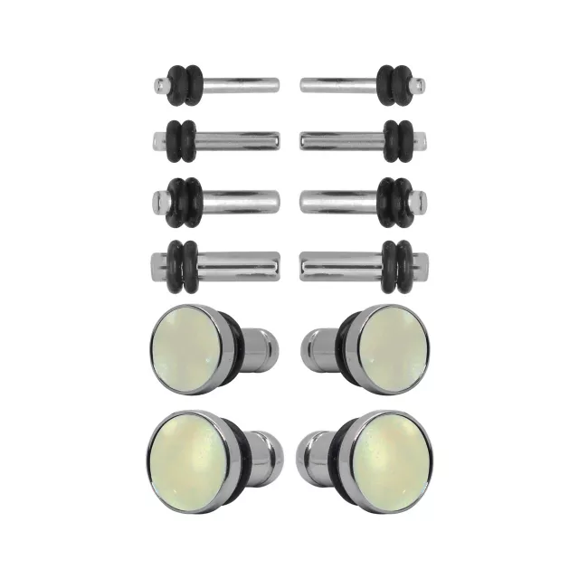 Silvertone and Glow in the Dark Plugs - 6 Pair at Spencer's