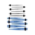 Silvertone and Blue Tapers - 6 Pair at Spencer's