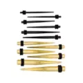 Goldtone and Black Tapers - 6 Pair at Spencer's