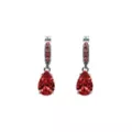 Ruby-Effect Birthstone Dangle Earrings at Spencer's