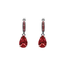 Ruby-Effect Birthstone Dangle Earrings at Spencer's