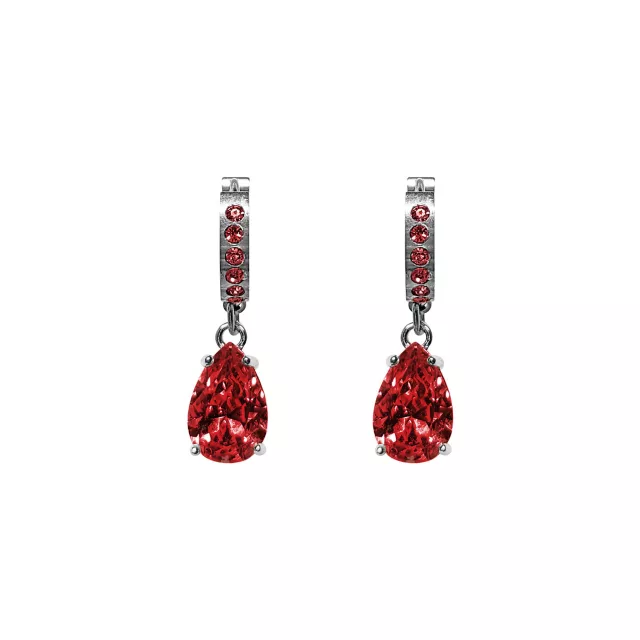 Ruby-Effect Birthstone Dangle Earrings at Spencer's