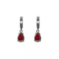 Ruby-Effect Birthstone Dangle Earrings at Spencer's