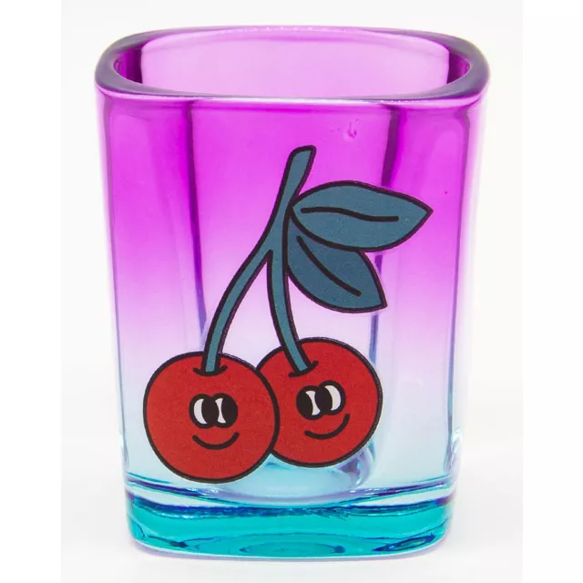 Ombre Cherry Icon Square Shot Glass 2 Oz Spencers 5631