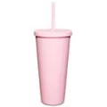 I Am Baby Pink Strawberry Cup With Straw at Spencer's