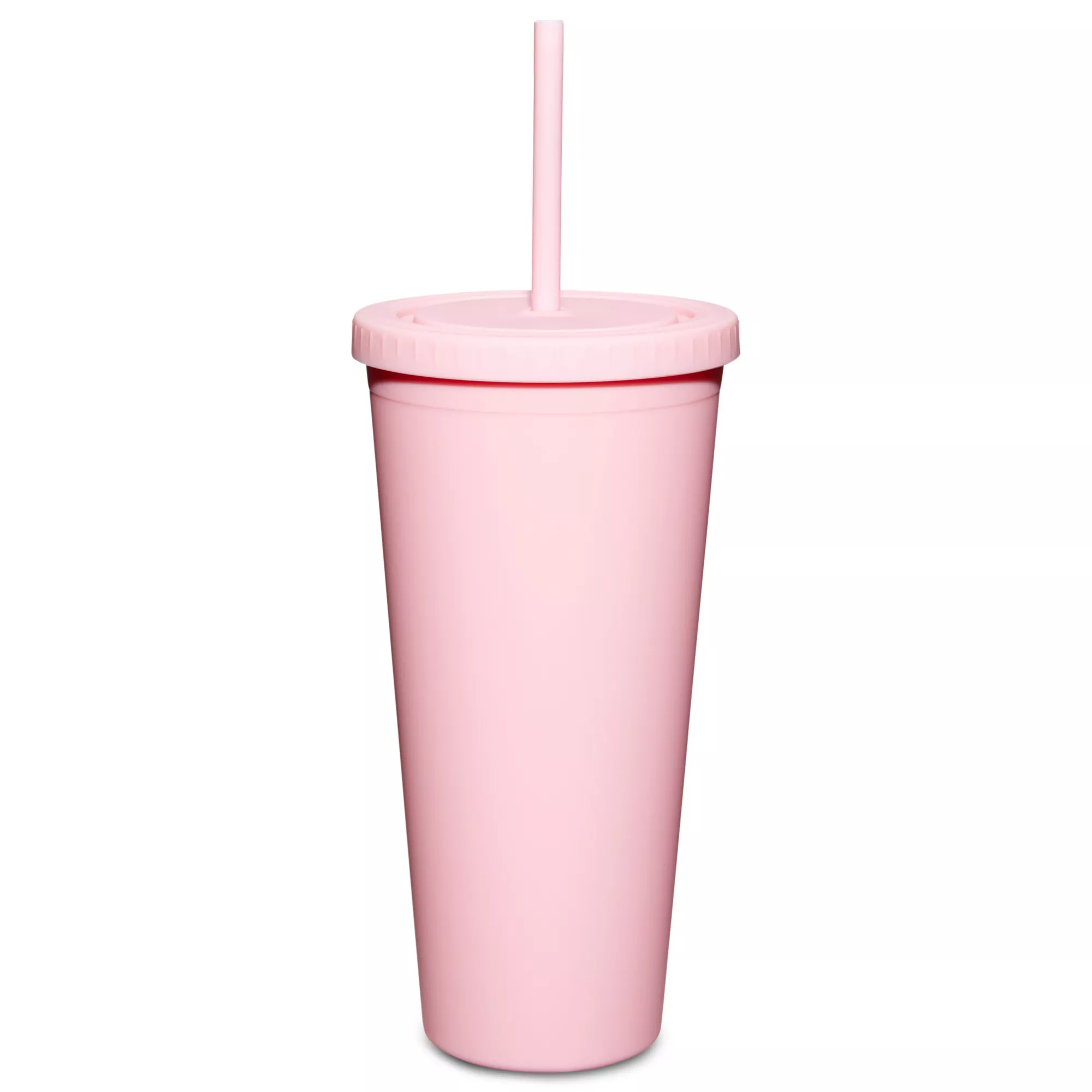 I Am Baby Pink Strawberry Cup With Straw at Spencer's