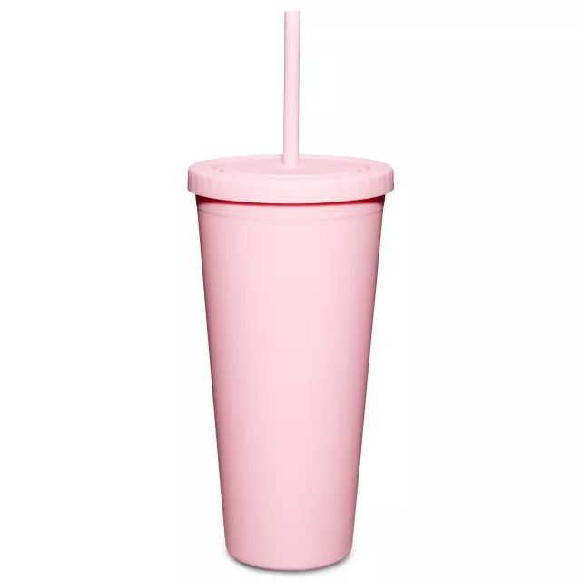 I Am Baby Pink Strawberry Cup With Straw at Spencer's
