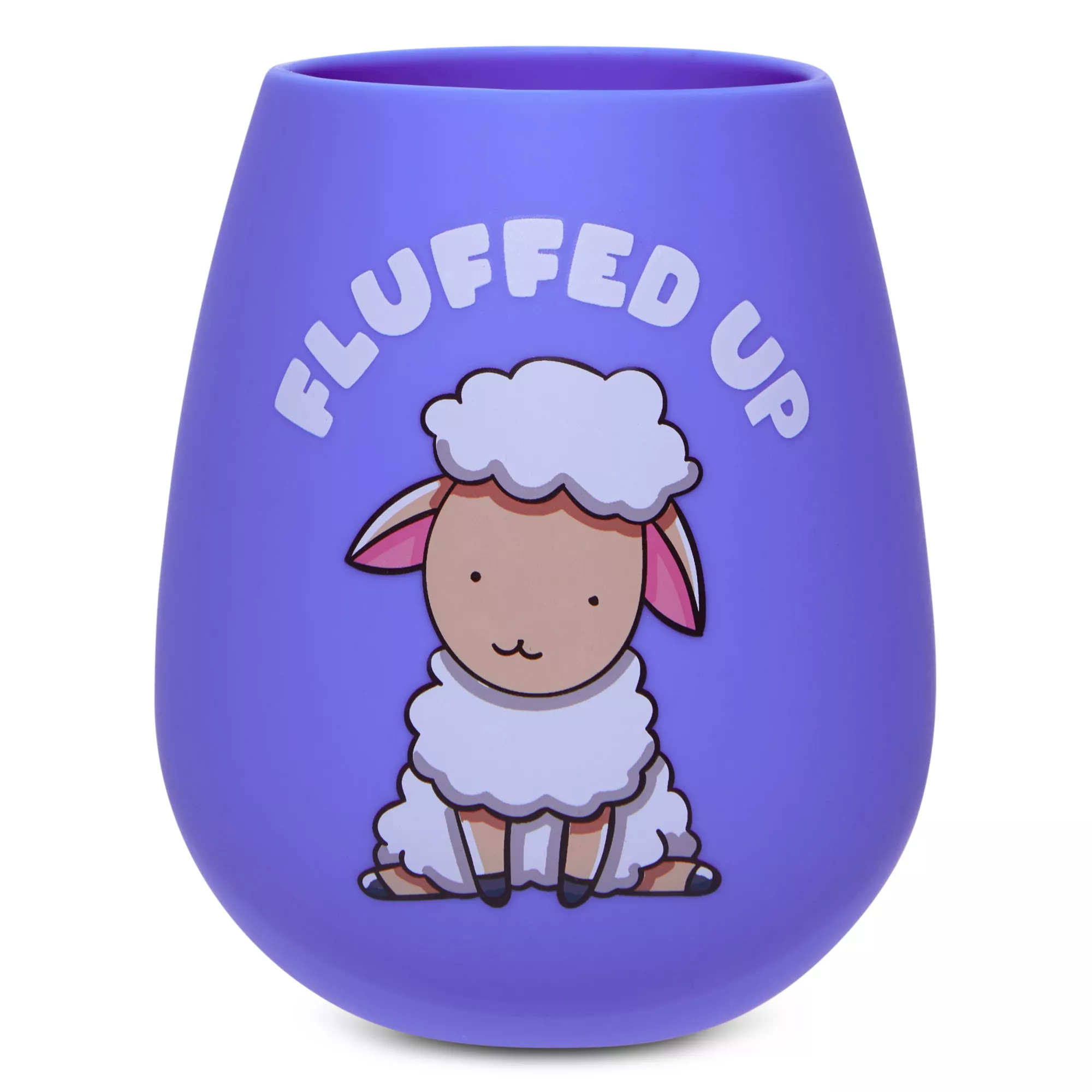 Fluffed Up Silicone Wine Glass at Spencer's