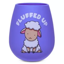 Fluffed Up Silicone Wine Glass at Spencer's