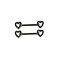 Black CZ Heart Titanium Nipple Barbells - 14 Gauge at Spencer's