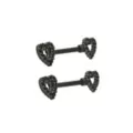 Black CZ Heart Titanium Nipple Barbells - 14 Gauge at Spencer's