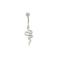 CZ Snake Titanium Belly Ring - 14 Gauge at Spencer's
