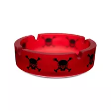 Red and Black Skull and Crossbones Ashtray at Spencer's