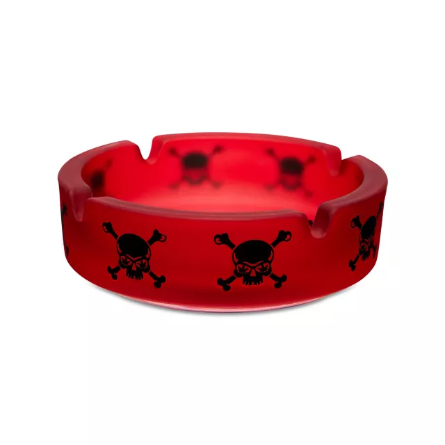 Red and Black Skull and Crossbones Ashtray at Spencer's