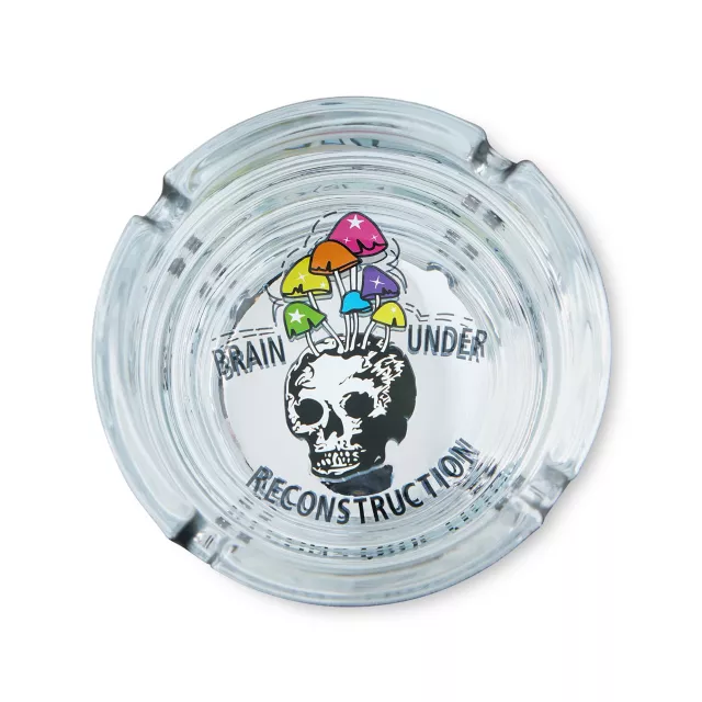Brain Under Reconstruction Skull Mushroom Ashtray at Spencer's
