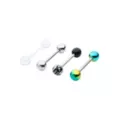 Multi-Pack Dice and Multi-Color Barbells 4 Pack - 14 Gauge at Spencer's